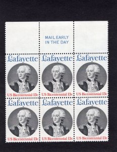 1716 Lafayette, MNH Top Mail Early blk/6