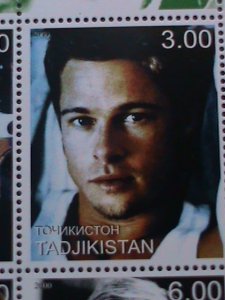 TAJIKISTAN-BRAD PITT-FAMOUS MOVIE STAR-MNH SHEET VF WE SHIP TO WORLD WIDE