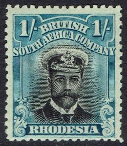 RHODESIA 1913 KGV ADMIRAL 1/- DIE II PERF 14