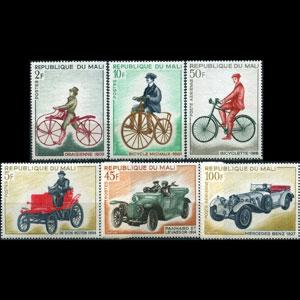 MALI 1968 - Scott# 109-12+C60-1 Bicycles Set of 6 NH