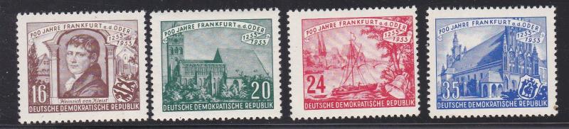 Germany - DDR # 151-154, Founding of Frankfurt, NH, 1/2 Cat.