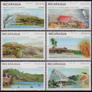 NICARAGUA 1989 - Scott# 1758-63 Views 12-50c NH