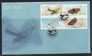 2008 / #2289a FDC - Canadian Endangered Species of Birds & Moth