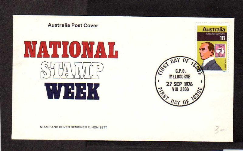 Australia National Stamp Week Cover FDC First Day Melbourne 1976 Honisett