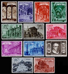 Vatican City Scott 122-131, E11-E12 (1949) Mint NH/H VF Cmplt. Set, CV $109.45 C