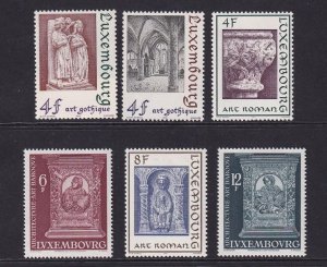 Luxembourg   #533-538  MNH  1973-1977  architecture