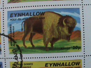 EYNHALLOW SCOTLAND STAMP:1977 WILD ANIMALS CTO- MNH - MINI SHEET