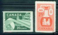 CANADA Scott 362-3 MNH** 1956 Chemical and Paper set Thes...