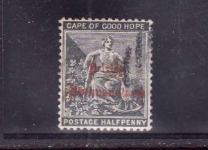 Bechuanaland-Scott#4-Used-1/2p blk Cape of Good Hope ovpt