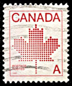 Canada 907, used, Maple Leaf Definitive