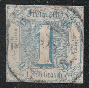 Thurn & Taxis #10 Used Single Imperf cv $45 (U2)