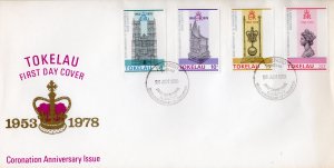 Tokelau 1978 Sc#61/64 QUEEN ELIZABETH II CORONATION ANNIV.Set (4) FDC