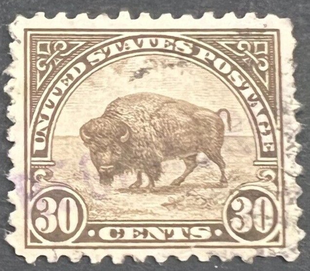 Scott#: 569 - Buffalo 30¢ 1923 BEP used single stamp - Lot D5