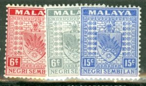 AB: Malaya Negri Sembilan 21 mint; 22B used; 25, 25A, 28A mint CV $45.90