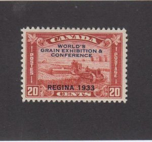 CANADA (MK5272) # 203  VF-MH  20cts  HARVESTING WHEAT O/PRINT /BRN-RED   CV $60