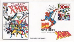 AO-4159t-1, 2007, Marvel Comics Super Heroes, FDC, Add-on Cachet, DCP, X-Men Cov