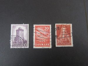 Denmark 1942 Sc 288,289,293 sets FU