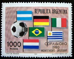 Argentina 1981 Sc#1291 SOCCER GOLD CUP CHAMPIONSHIP Single MNH