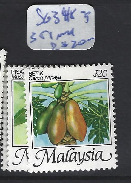  MALAYSIA   (P3007BB)   FRUIT SG 348-9,  351   MNH