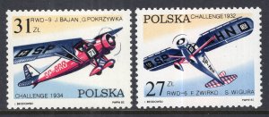 Poland 2515-2516 Airplanes MNH VF