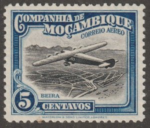 Mozambique Company, stamp, Scott#c1,  mint, hinged,  5 Centavos, air mail