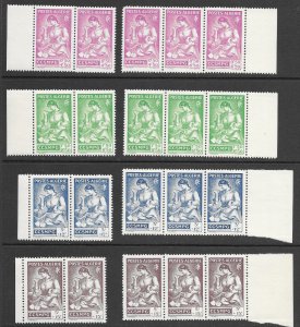 Algeria B39-42 Mother/Child MNH cpl. set,  vf x 10, 2020 CV $40.00