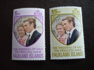 Stamps - Falkland Islands - Scott# 225-226 - Mint Never Hinged Set of 2 Stamps