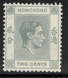 HONG KONG SG141 1938 2c GREY MTD MINT