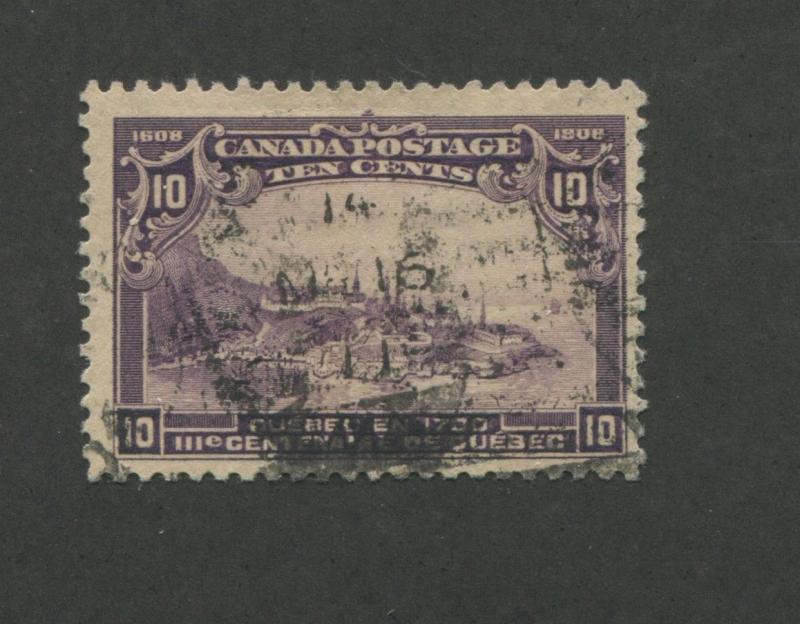 1908 Canada View of Quebec in 1700 10c Postage Stamp #101 Value $125