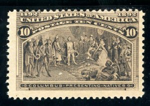 USAstamps Unused FVF US 1893 Columbian Expo Presenting Natives Scott 237 MNH