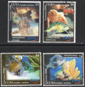 Thematic stamps CARIBBEAN 2000 SEALIFE set of 4 used