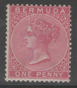 BERMUDA SG24a 1889 1d ANILINE CARMINE MTD MINT