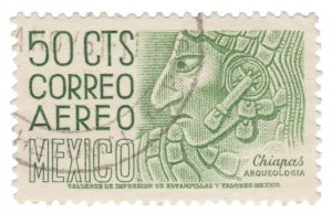 AIR MAIL STAMP FROM MEXICO. SCOTT # C220E. YEAR 1955. USED. # 1