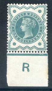 GB 1/2d Blue Green SG213 R Control Single Unmounted Mint 