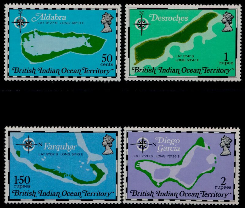 British Indian Ocean Territory 82-5 MNH Maps 