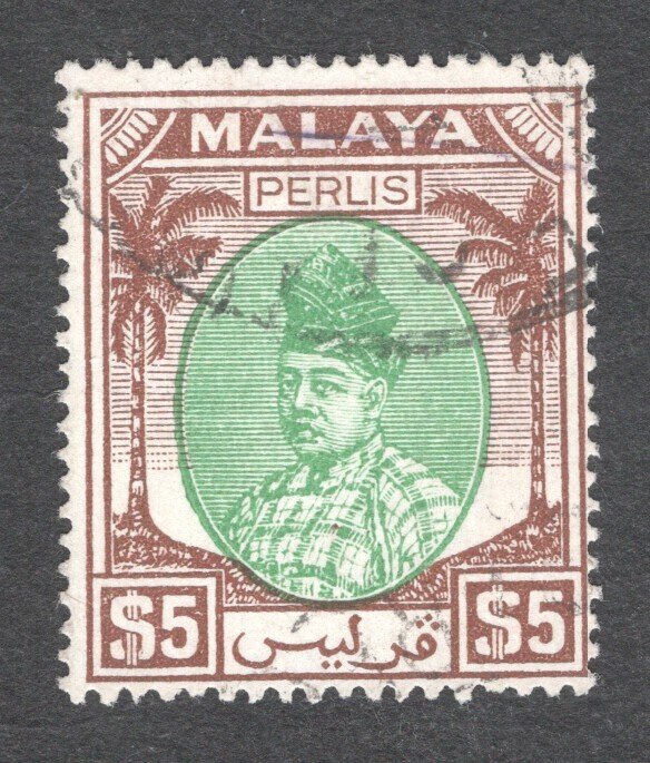 Malaya - Perlis, Scott #21  VF, Used, CV $125.00  .....  5000014