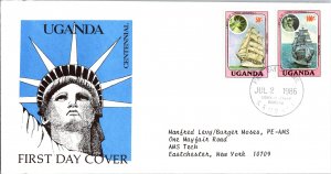 Uganda, Worldwide First Day Cover, Ships