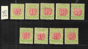 AUSTRALIA SCOTT #J39-J47 1909-23 POSTAGE DUES WMK 13- MINT HINGED (FAULTS)