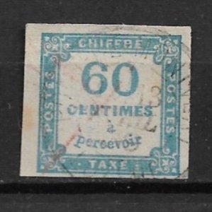 1878 France J10 60c Postage due used