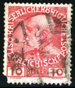 AUSTRIA - SC #115 - USED FAULT- 1913 - AustOFF004