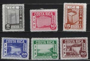 COSTA RICA, C437-C442   MINT HINGED,   SET