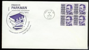 UNITED STATES FDC 3¢ Francis Parkman Coil Pair 1975 Farnam