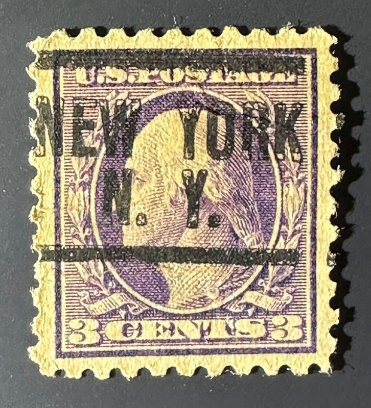 Scott#: 426 - George Washington, Type I 3c 1914 New York Precancel - Lot 1