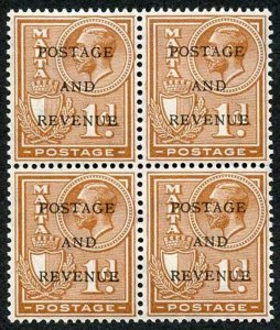 Malta SG177 1d chestnut M/M Block