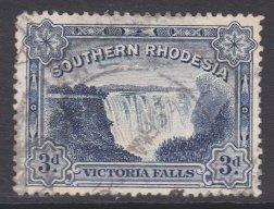 Southern Rhodesia sc#32 1932 3p Victoria Falls used