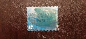 US Scott # 3831b; used 37c Humphead Wrasse, 2004; VF/XF centering; off paper