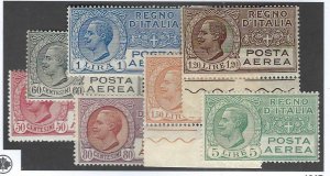 Italy SC C3-C9 Mint some old gum F-VF SCV$385.00...Great Value!