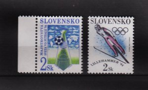 SLOVAKIA - 1994 FOOTBALL FIFA CUP & WINTER OLYMPIC - 2V MNH