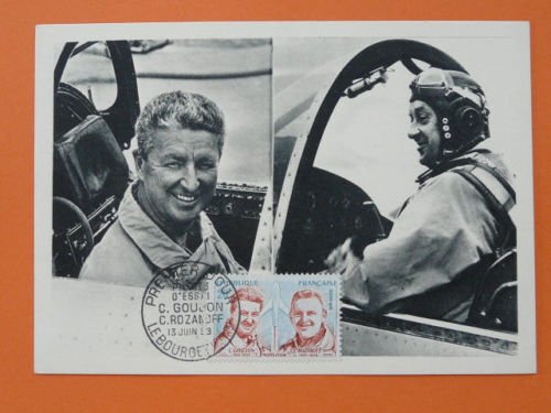 aviation pioneer test pilot Goujon Rozanoff 1959 maximum card 32638