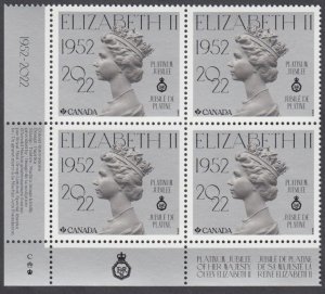 Canada - #3317 Queen Elizabeth II Platinum Jubilee Plate Block - MNH